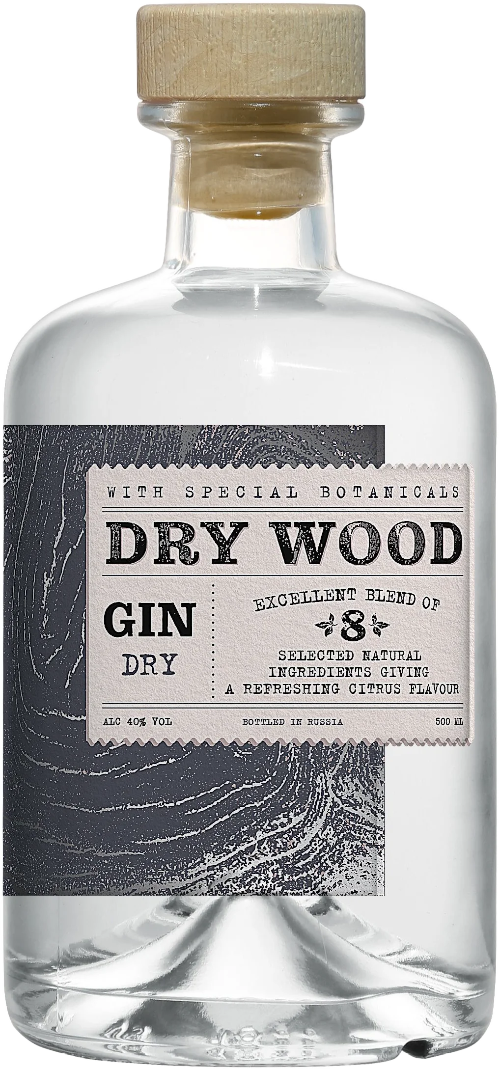 Джин KVKZ Dry Wood 500 мл 40%