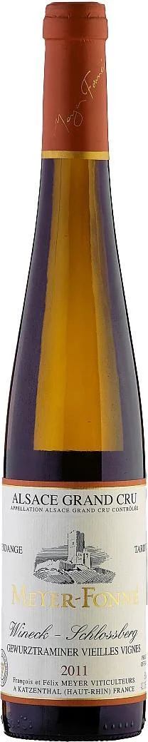 Вино Meyer-Fonne, Gewurztraminer Vendange Tardive, Wineck-Schlossberg Grand Cru Vieilles Vignes, 2011/Вино Мейер-Фонне, Гевюрцтраминер Ванданж Тардив, Винек-Шлосберг Гран Крю Вьей Винь, 2011, 500мл