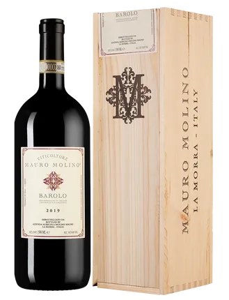 Вино Mauro Molino Barolo DOCG Мауро Молино Бароло в подарочной коробке 2019 1500 мл
