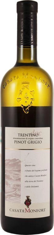 Вино Casata Monfort  Pinot Grigio  Trentino DOC    2021  750 мл