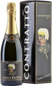 Игристое вино Giuseppe Contratto Millesimato Brut gift box Контратто Миллезимато Брют 2008 в подарочной коробке 750 мл