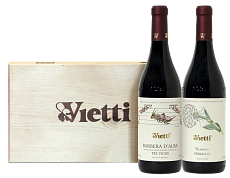 Набор Неббиоло Пербакко и Барбера д Альба Тре Винье от Вьетти (2 бут вина), Италия
