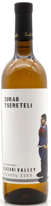 Вино   Zurab Tsereteli  Alazani Valley  White  Зураб Церетели Алазанская Долина   белое   полусладкое 750 мл