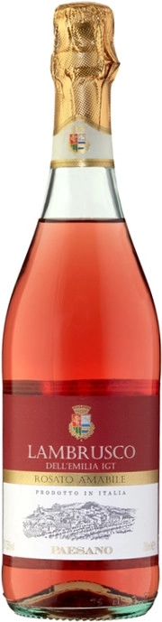 Игристое вино "Paesano" Lambrusco  Rosato   Amabile   750 мл
