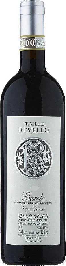 Вино Fratelli Revello, "Vigna Conca", Barolo DOCG, 2010/Вино Фрателли Ревелло, "Винья Конка", Бароло, 2010, 0,75