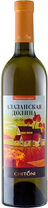Вино  Chitoni  Alazani valley  Читони  Алазанская долина белое полусладкое  750 мл