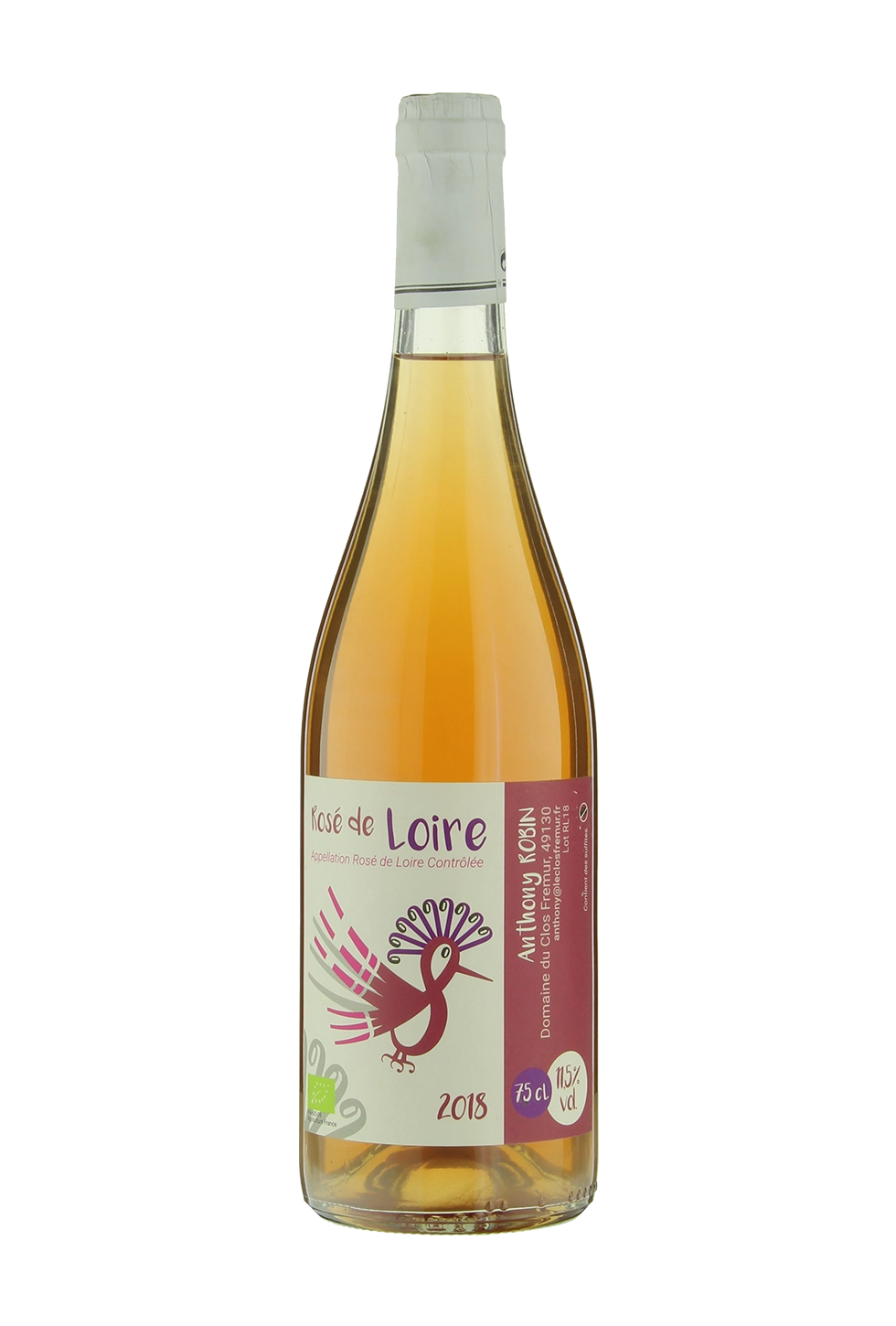 Вино  Domaine du Clos Fremur Rosé de Loire         Кло Фремюр Розе де Луар 2018   750 мл