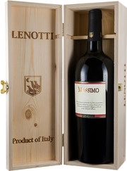 Вино Lenotti  Massimo  Rosso  Veneto IGT  wooden box  Ленотти  Массимо Россо в деревянной коробке 3000 мл