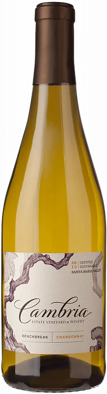 Вино Cambria Benchbreak Chardonnay Камбрия Бэнчбрейк Шардоне  2015 750 мл