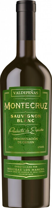 Вино   Montecruz  Sauvignon Blanc   Valdepenas DO  Монтекрус  Совиньон Блан  750 мл