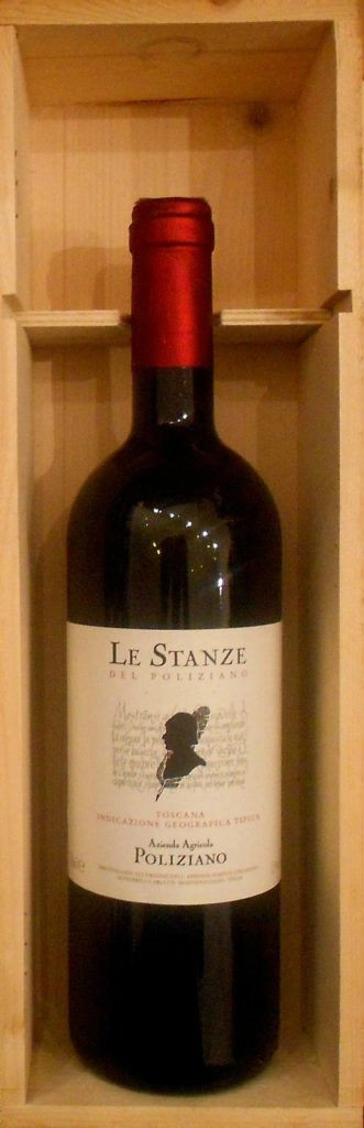 Вино Le Stanze del Poliziano Toscana IGT  wooden case Ле Станце дель Полициано  в деревянном футляре 2019  1500 мл