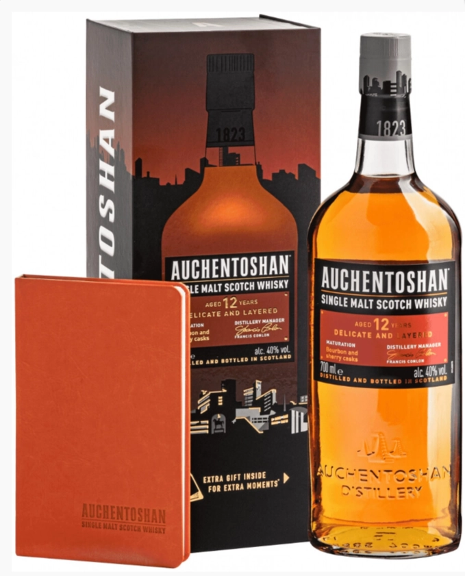 Виски Auchentoshan 12 Years Old gift box & diary 700 мл