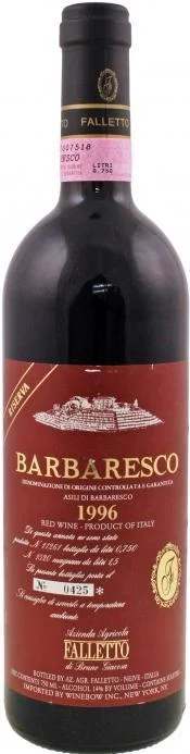 Вино Bruno Giacosa  Barbaresco Asili Riserva  Stefano Барбареско Азили Ризерва 1996  750 мл