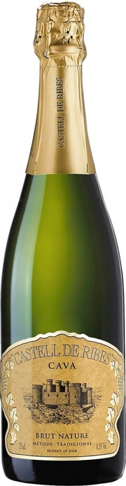 Игристое вино Castell de Ribes Brut Nature Cava DO  750 мл