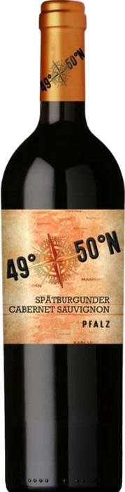 Вино   Вино Weinkellerei Hechtsheim, "49° 50° N" Spatbugunder-Cabernet Sauvignon, Pfalz "49° 50° С" Шпетбургундер-Каберне Совиньон   750 мл
