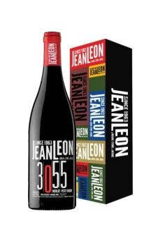 Вино Jean Leon  "3055" Merlot-Petit Verdot  Penedes DO gif box  2017 750 мл