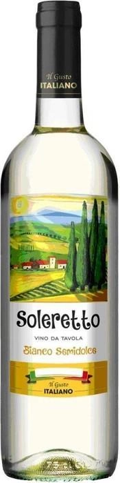 Вино Солеретто Белое полусладкое 750 мл
