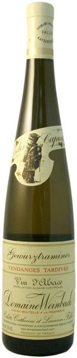 Вино Domaine Weinbach  Gewurztraminer Altenbourg Vendanges Tardives  Домен Вайнбах  Гевюрцтраминер Альтенбург Ванданж Тардив  2009  750 мл