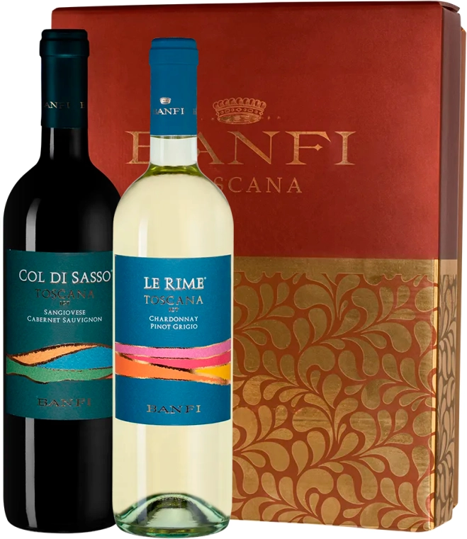 Вино Набор Banfi Col di Sasso+Le Rime  Набор вин Банфи: Коль ди Сассо + ЛеРиме  2018