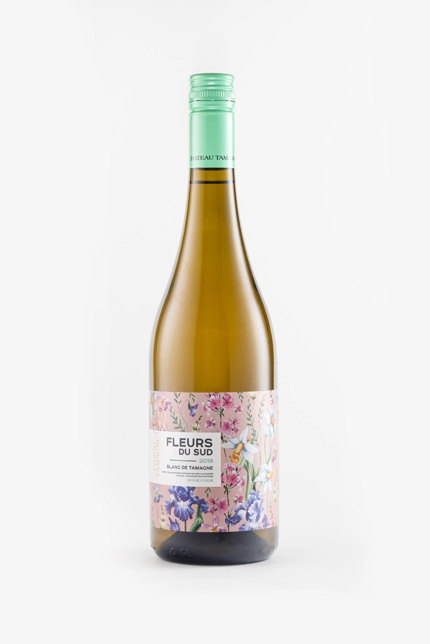 ВИНО ШАТО ТАМАНЬ БЕЛОЕ ТАМАНИ белое сухое Флерс Дю Сюд цветочная серия 750 мл