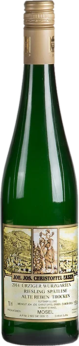 Вино Weingut Joh. Jos. Christoffel Erben Mozel  Ürziger Wurzgarten Christoffel Riesling Spätlese trocken Alte Reben  Вайнгут Йохан Йозеф Кристоффель Эрбен Мозель  Урцигер Вюрцгартен Кристоффель Рислинг Шпетлезе трокен Альте Ребен PV 2014 750 мл
