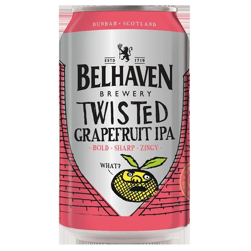 Пиво Belhaven Twisted Grapefruit IPA in can Твистед Грейпфрут ИПА в жестяной банке 330 мл