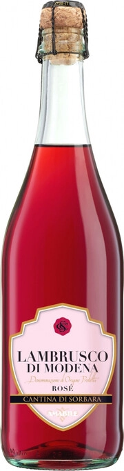 Игристое вино Cantina di Sorbara Lambrusco di Modena Rose DOP    2020 750 мл