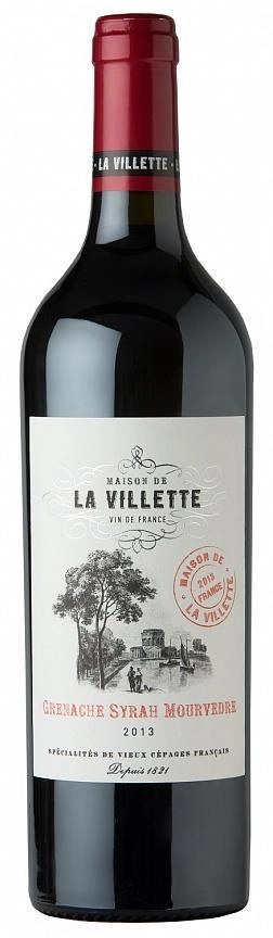 Вино Maison de La Villette Grenache Syrah Mourvedre Мезон де Ла Виллет  Гренаш - Сира - Мурведр 2014 750 мл