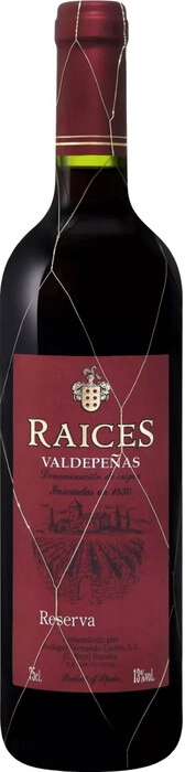 Вино Raices Gran Reserva Valdepenas DO Bodegas Fernardo Castro Райсес Резерва Вальдепеньяс DO Бодегас Фернандо Кастро 2018  750 мл