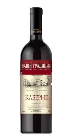 Вино  ТМ Наши Традиции Каберне полусладкое 750 мл