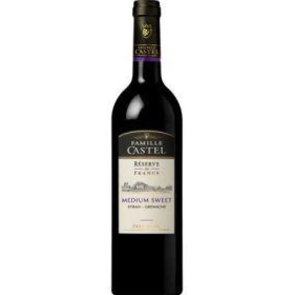 Castel-Freres SA Famille Castel Réserve de France Medium Sweet Syrah Grenache, Вино Фамиль Кастель Резерв де Франс Сира Гренаш кр. п/сл. 12% (6)