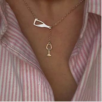 Колье с кулоном NECKLACE SPARKLING  WINE