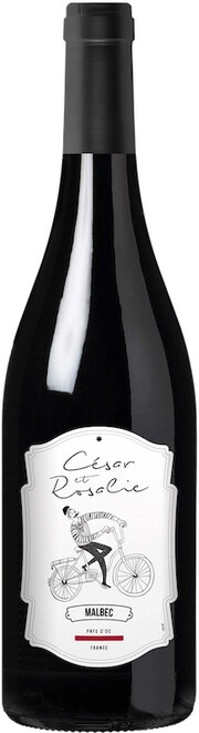 Вино  Cesar et Rosalie  Malbec, Pays d'Oc Сезар и Розали  Мальбек  2019 750 мл 13 %