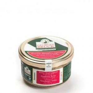 Террин  Georges Bruck  Terrine Strasbourgeoise Foie Gras Oie Жорж Брук из мяса гуся по-страсбургски 20 % фуа-гра в стеклянной банке  140 г