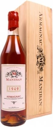 Арманьяк Castarede Maniban Armagnac AOC wooden box Кастаред Манибан в деревянном ящике 1949 700 мл
