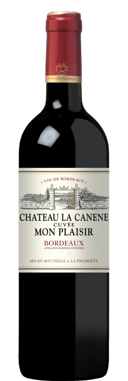 Вино  Chateau la canene cuvee mon plaisir  Bordeaux AOC  Шато Ля Канен Кюве Мон Плезир Бордо  2016 750 мл