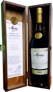 Арманьяк  Monluc Armagnac AOC  wooden box  1888 700 мл