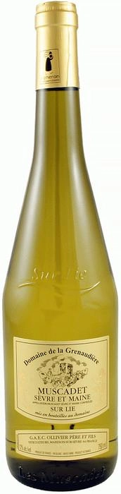 Вино Domaine de la Grenaudiere  Muscadet de Sevre et Maine AOC Sur Lie  2018  750 мл