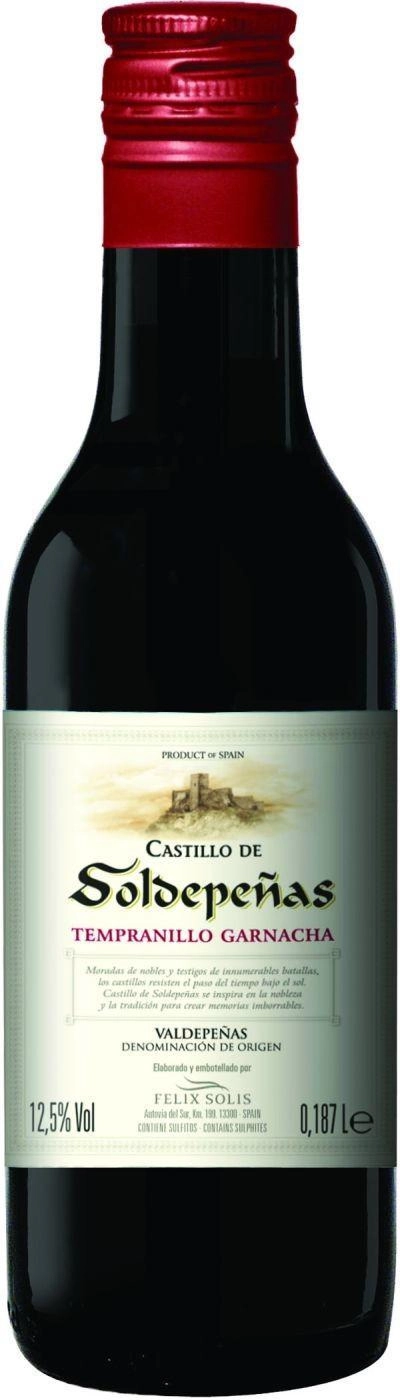 Вино Felix Solis Castillo de Soldepenas Tempranillo Garnacha Valdepenas DO 2016 187 мл