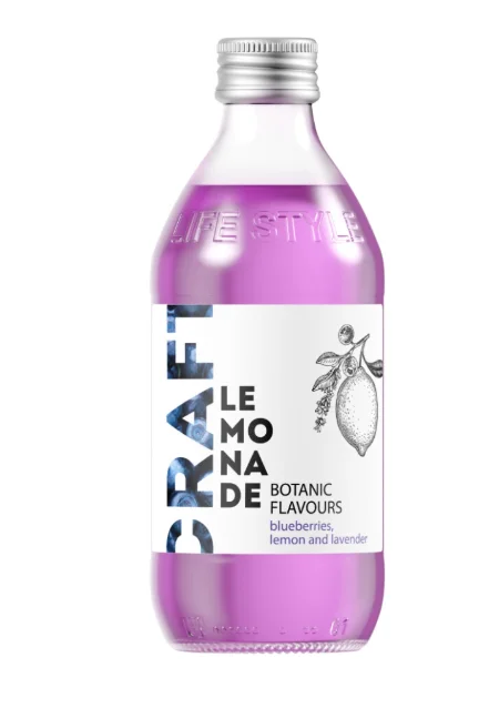 Напиток газированный  Старбар Крафт вкус Черники, Лимона и Лаванды в стеклянной бутылке 330 мл