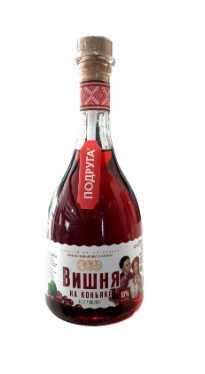 Настойка ЛВЗ Фортуна Подруга вишневая на коньяке 1500 мл