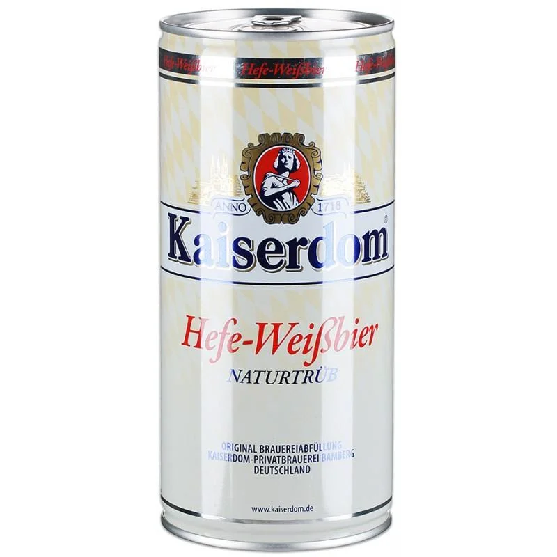 Пиво Kaiserdom Hefe-Weissbier Кайзердом Хефе-Вайсбир ж/б 1000 мл