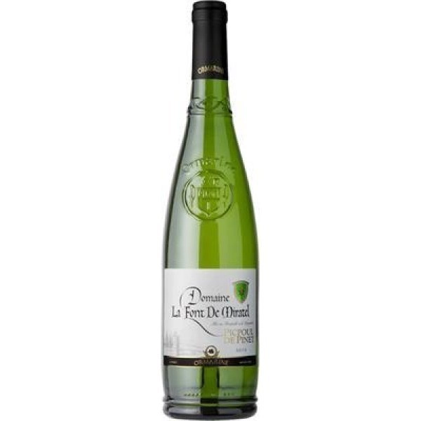 Вино  Domaine La Font de Miratel Picpoul de Pinet  Домен Ла Фонт де Миратель Пикпуль де Пине  2018  750 мл