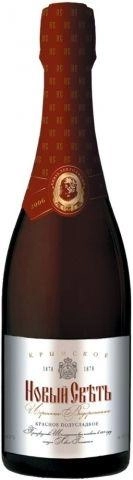 Игристое вино  Новый Свет  Крымское игристое полусладкое 750 мл красное