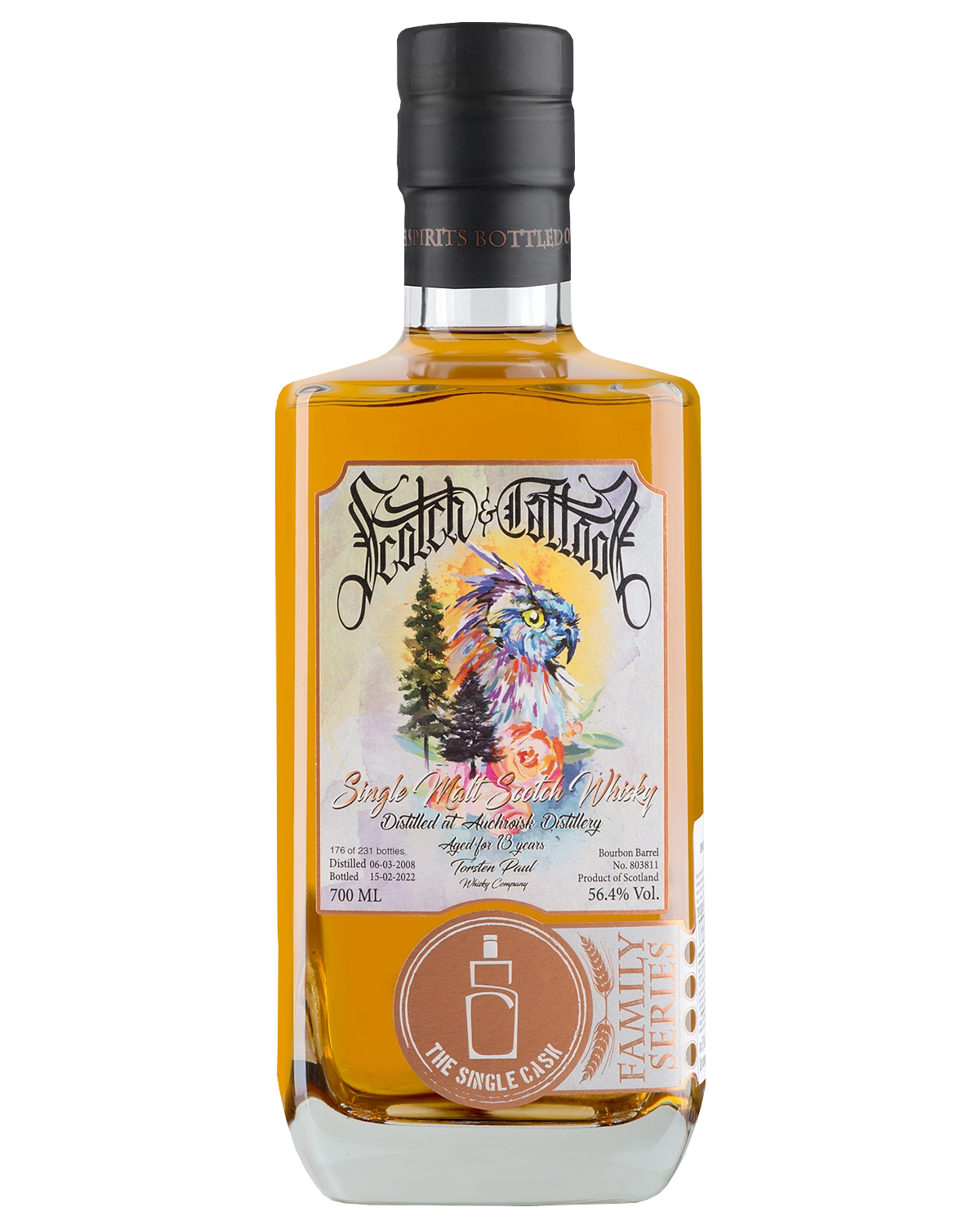 Виски Scotch & Tattoos  Auchroisk Cask №803811 13 Years Old  700 мл 