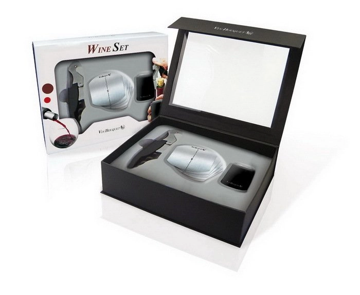 Набор "Vin Bouquet" штопор, пробка насос 2в 1, пластины-каплеуловители