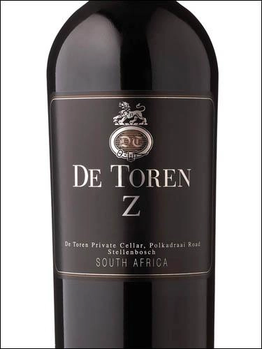 Вино De Toren Private Cellar WO Stellenbosch De Toren Z  2012 750 мл