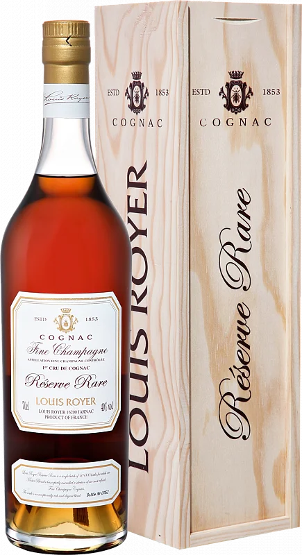 Коньяк Louis Royer Cognac Fine Champagne Reserve Rare, Луис Ройер Фин Шампань Резерв Рар в подарочной упаковке 700 мл