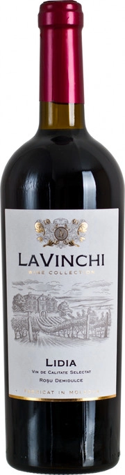 Вино La Vinchi  Lidia   Ла Винчи  Лидия  красное полусладкое 750 мл