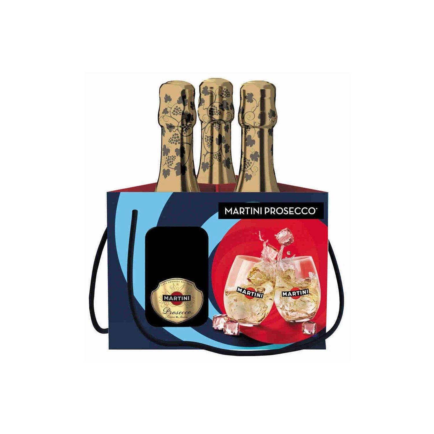 Игристое вино Martini Prosecco DOC set  3 bottles  х 200 мл